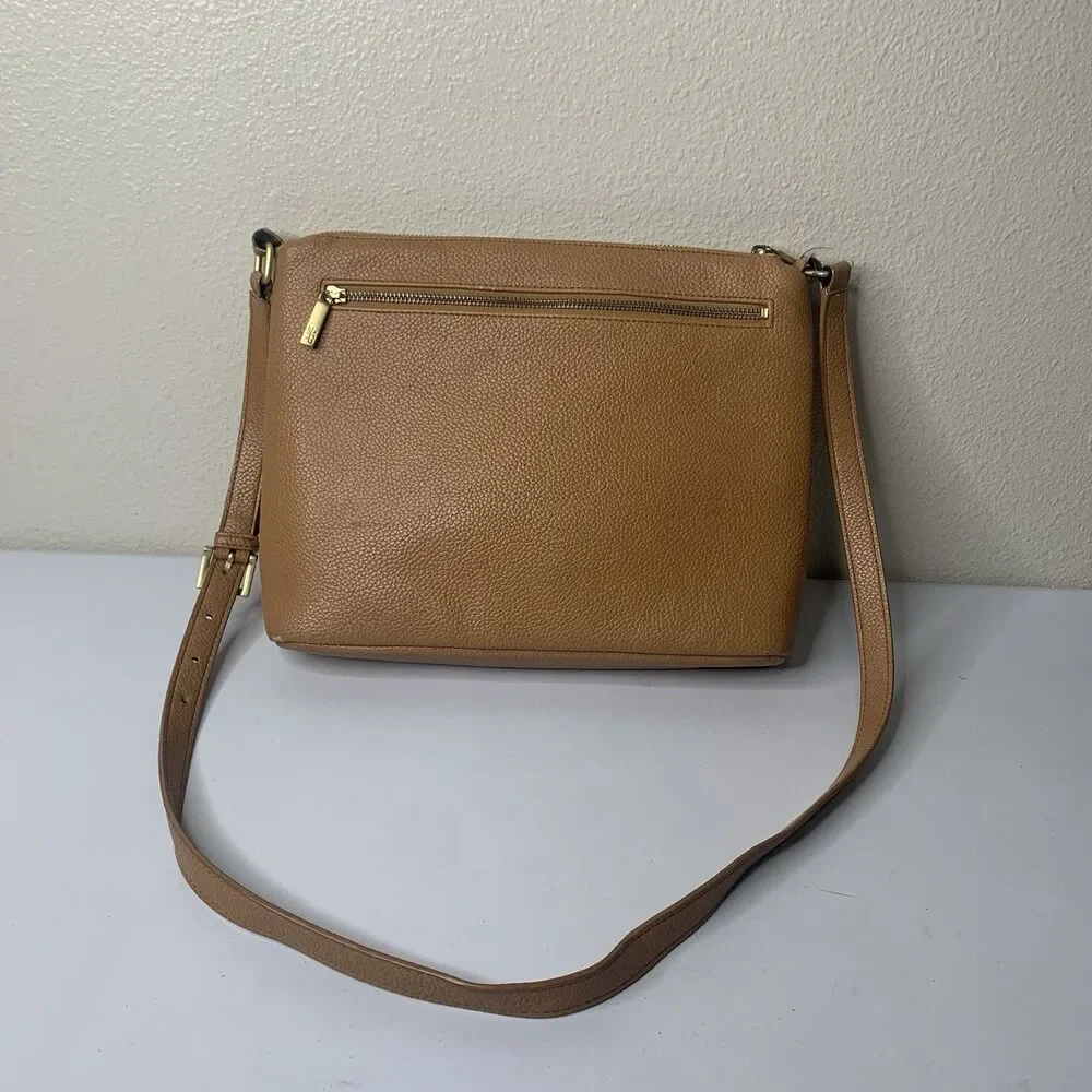 FRESHLY PICKED Women's Diaper Crossbody Shoulder Bag Tan Brown Vegan Leather